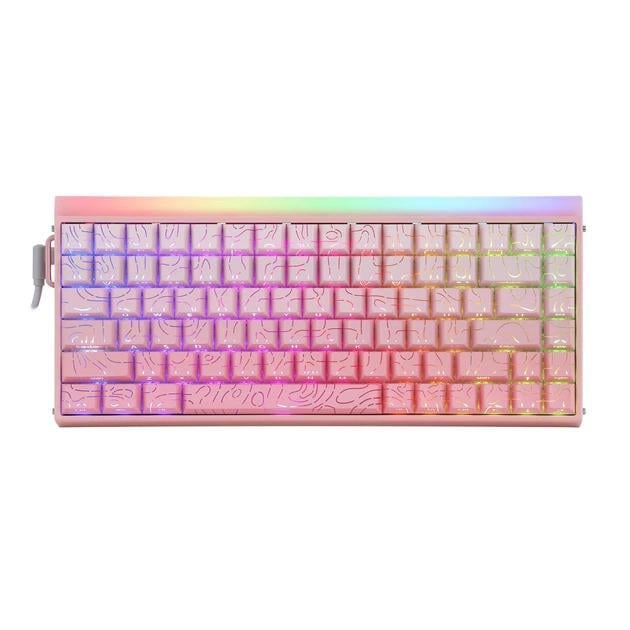 Клавиатура игровая Aula Hero 84 не магнитная проводная с RGB подсветкой Magnetic Switch Gradient Pink (33137512)
