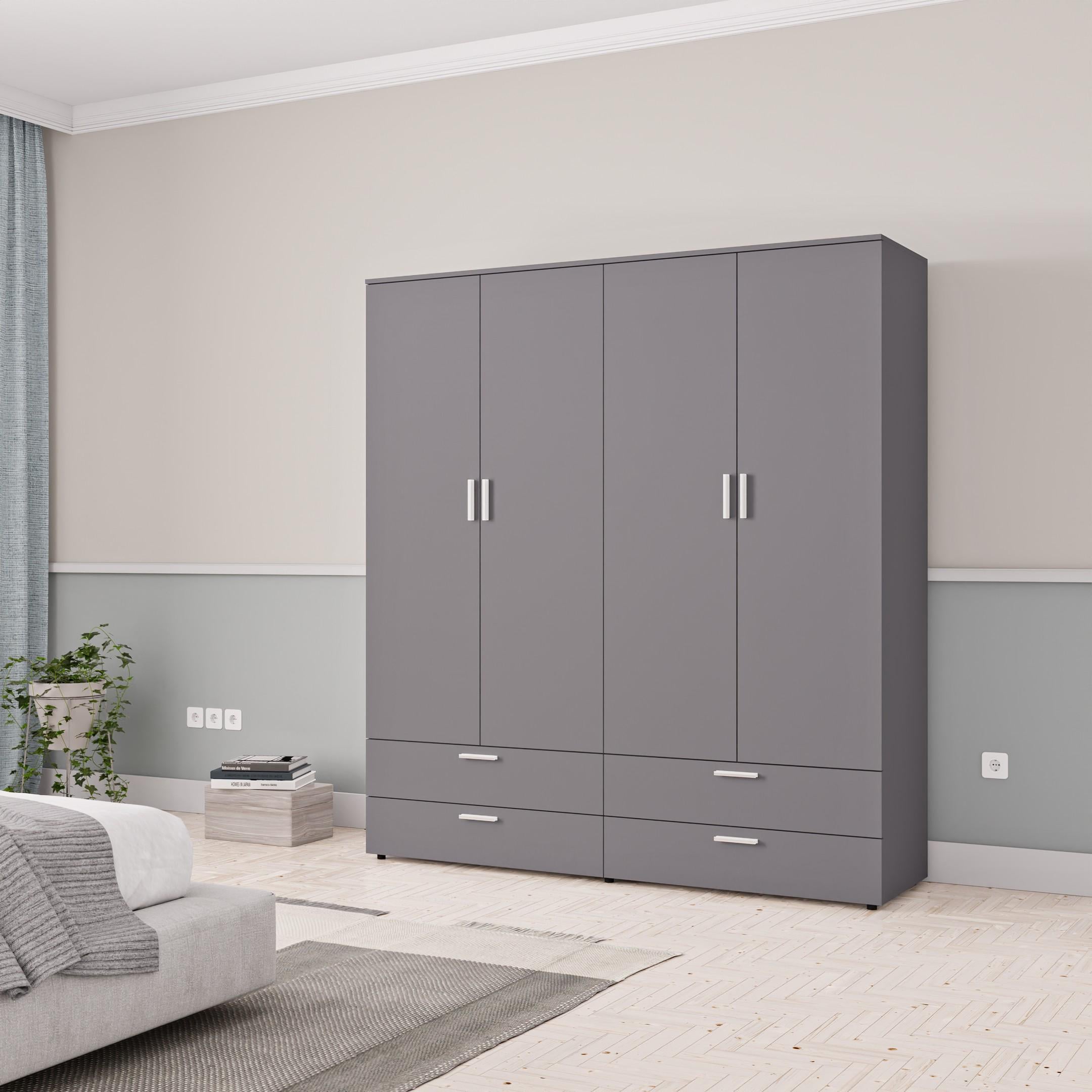 Шафа розпашна Spazio Fourdoor 4Д+4Ш 1831х500х1986 мм Антрацит