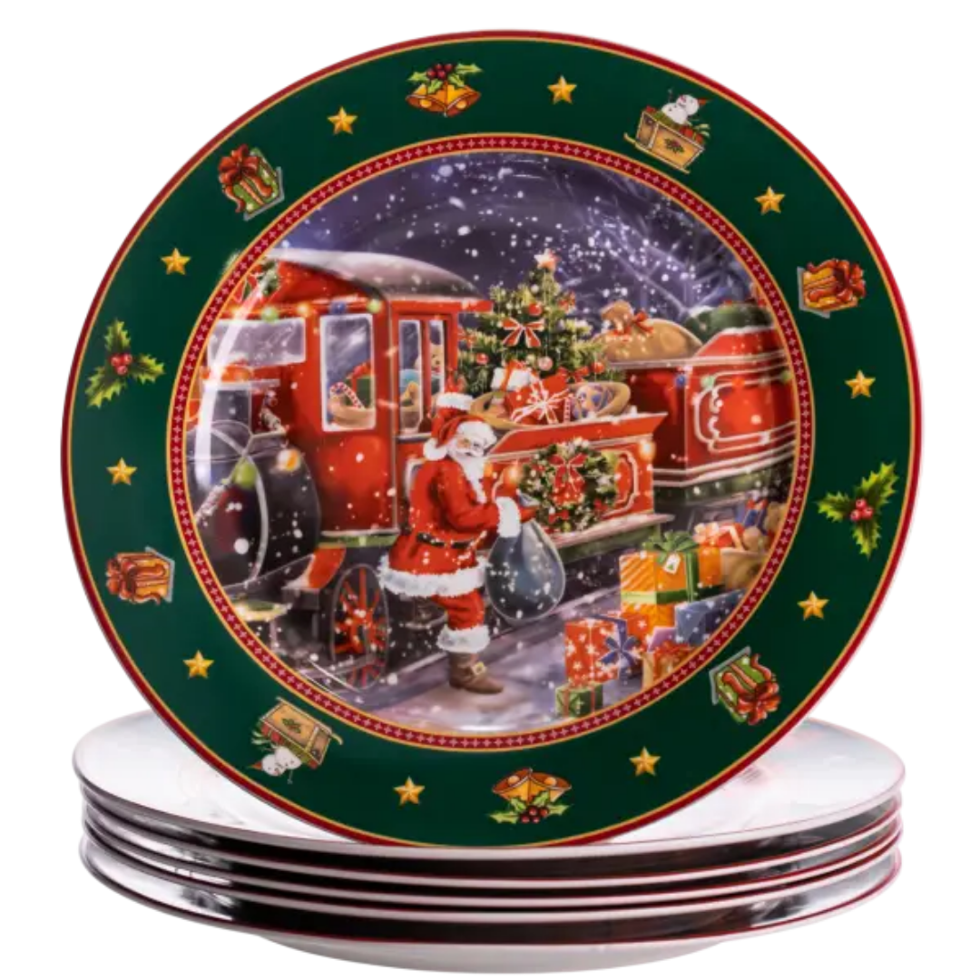 Набор сервировочных тарелок Santa фарфоровых 6 штук по 26,5 см