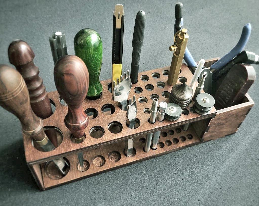 Органайзер кожевника из дерева Мони Сепия (ОКО-002308)