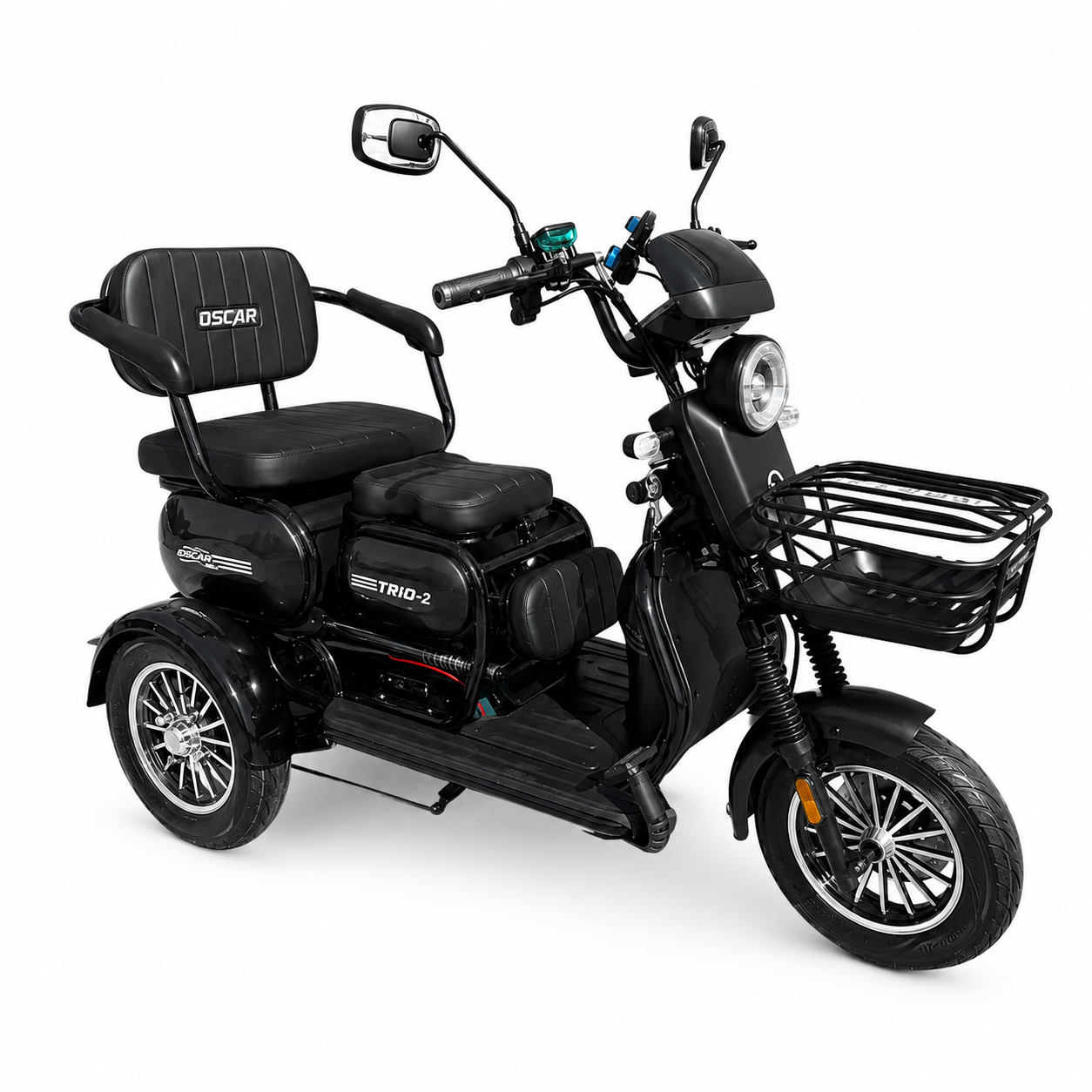 Электротрицикл Oscar TRIO-2 1200W 72V 25Ah с графеновым аккумулятором Графитовый