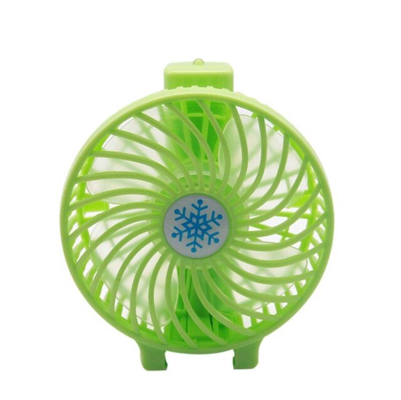 Вентилятор портативний Mini Fan з акумулятором та ручкою що складається Зелений - фото 2