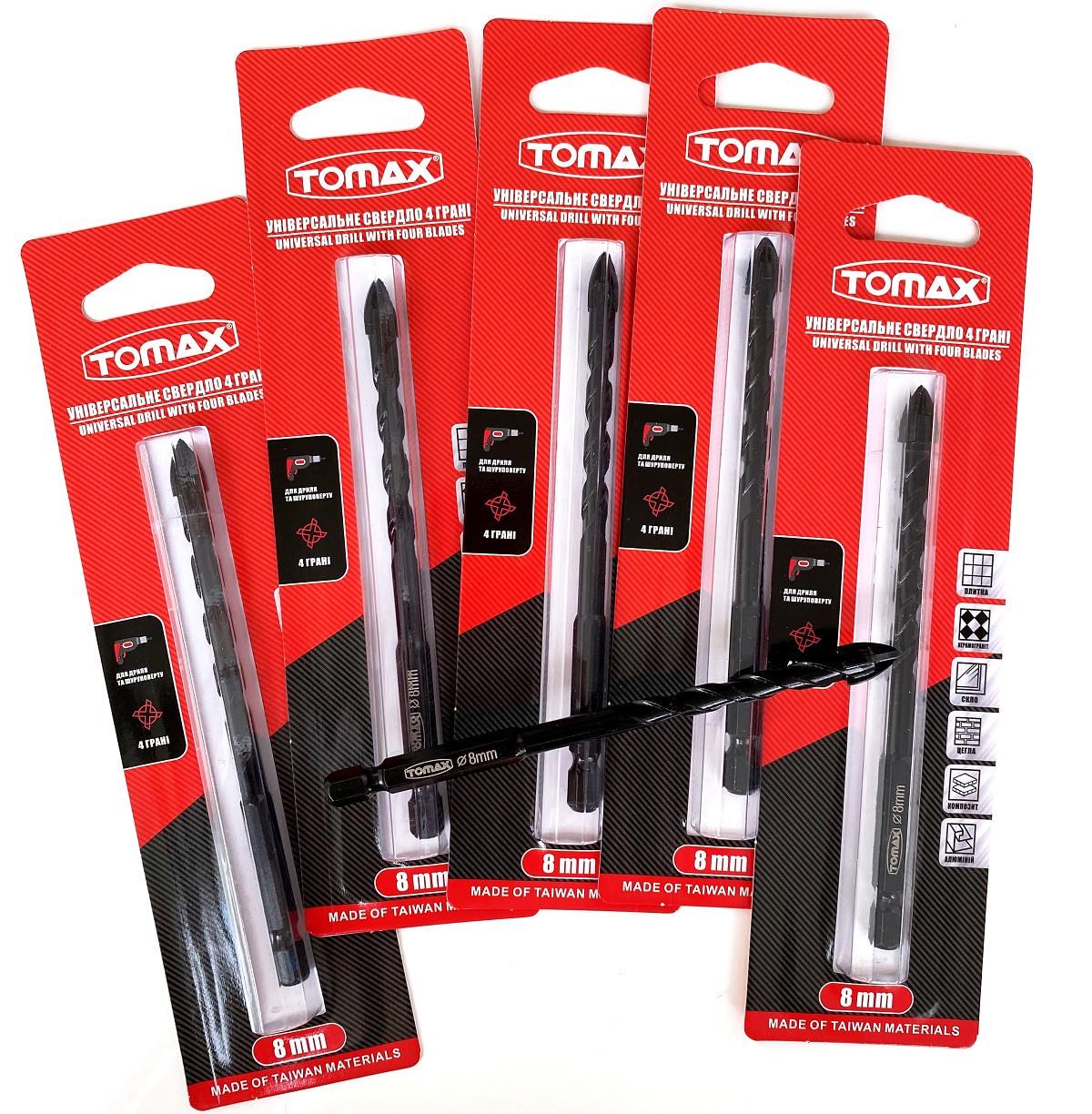 Сверла для плитки TOMAX керамогранита 8 мм квадро (2339522198) - фото 4
