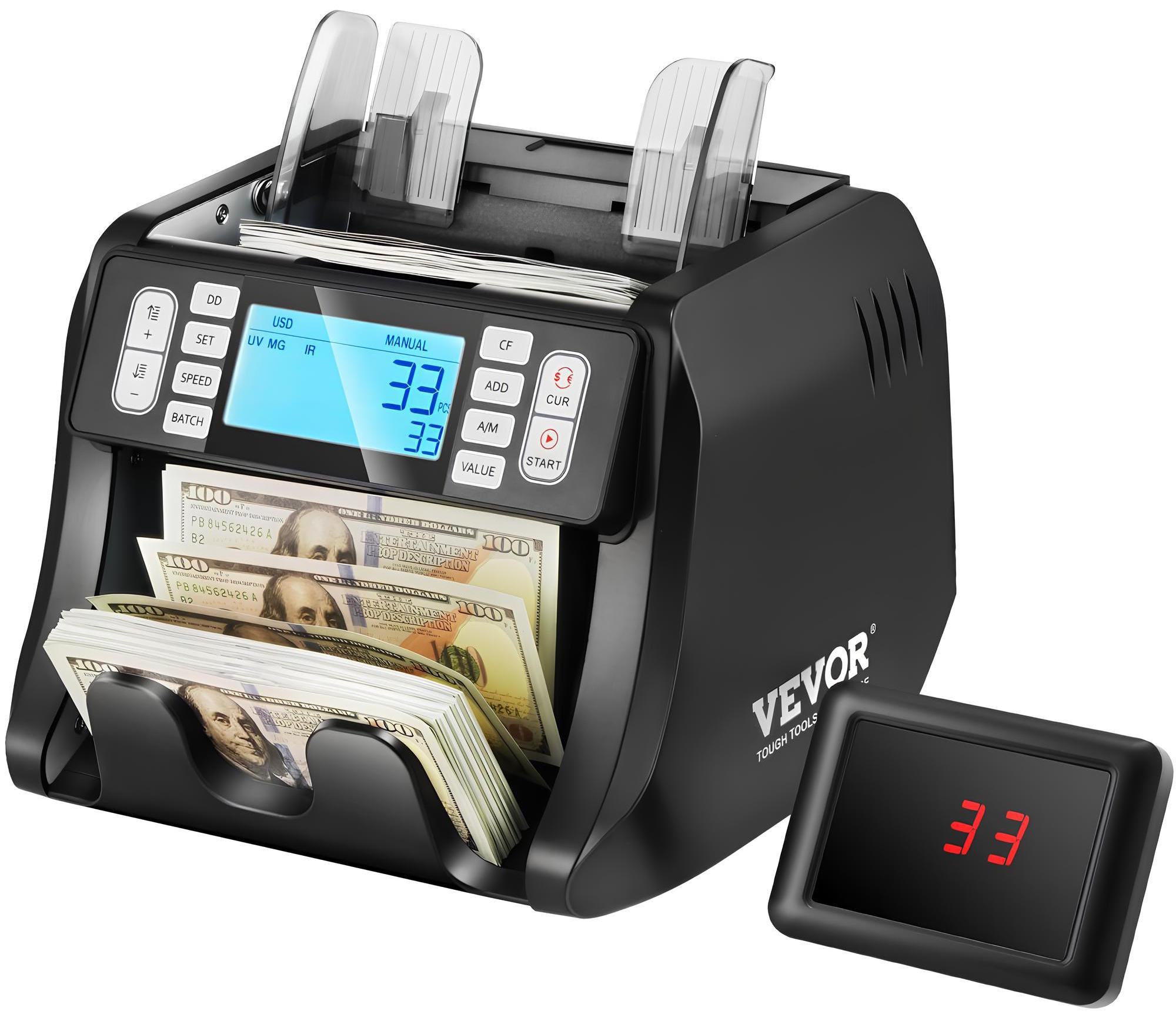 Лічильник банкнот Vevor з багаторівневою перевіркою на фальш UV/MG/IR (AL-162A) - фото 4 Лічильник банкнот Vevor з багаторівневою перевіркою на фальш UV/MG/IR (AL-162A) - фото 4