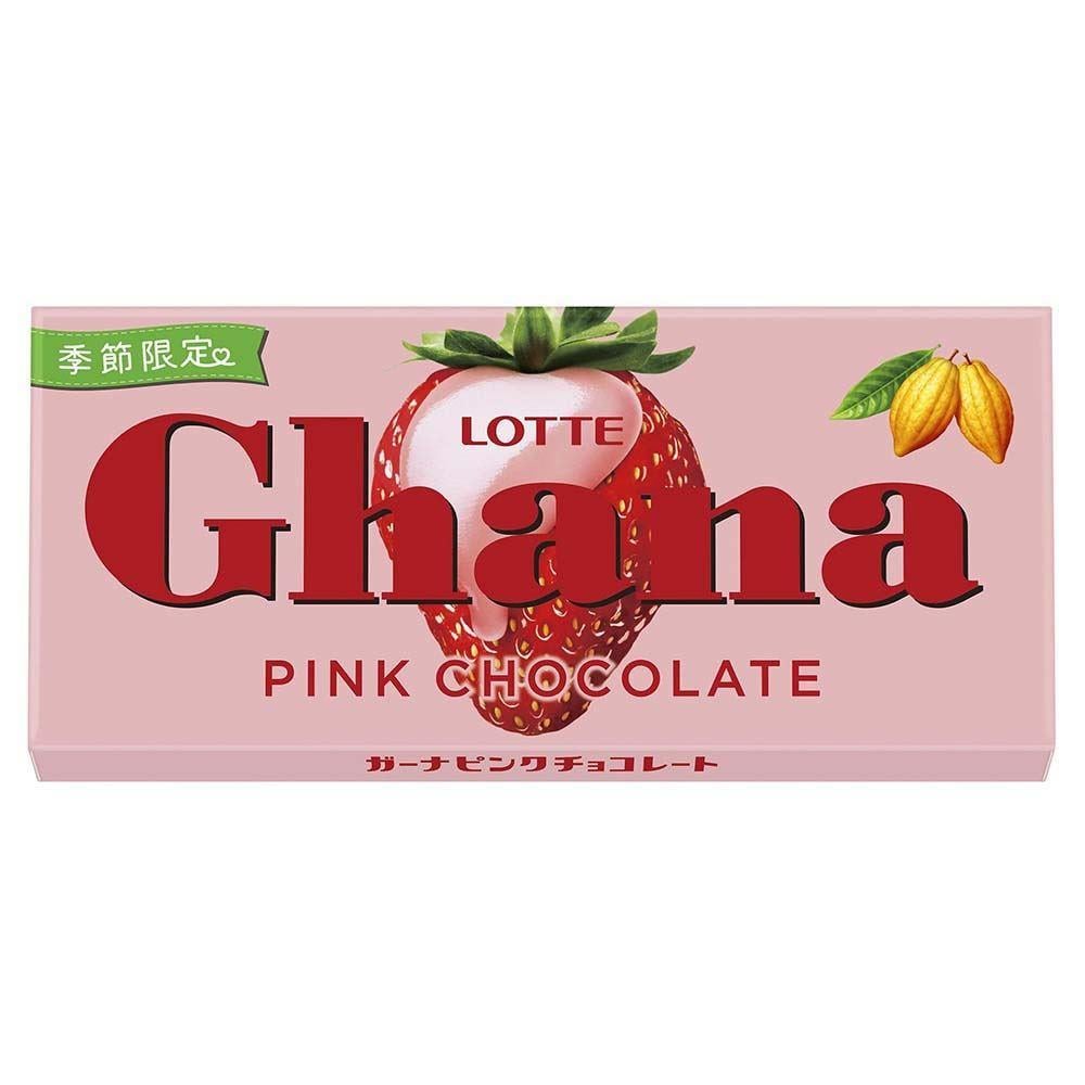 Шоколадка Lotte Ghana Pink Chocolate полуничний шоколад 45 г (2916007455)
