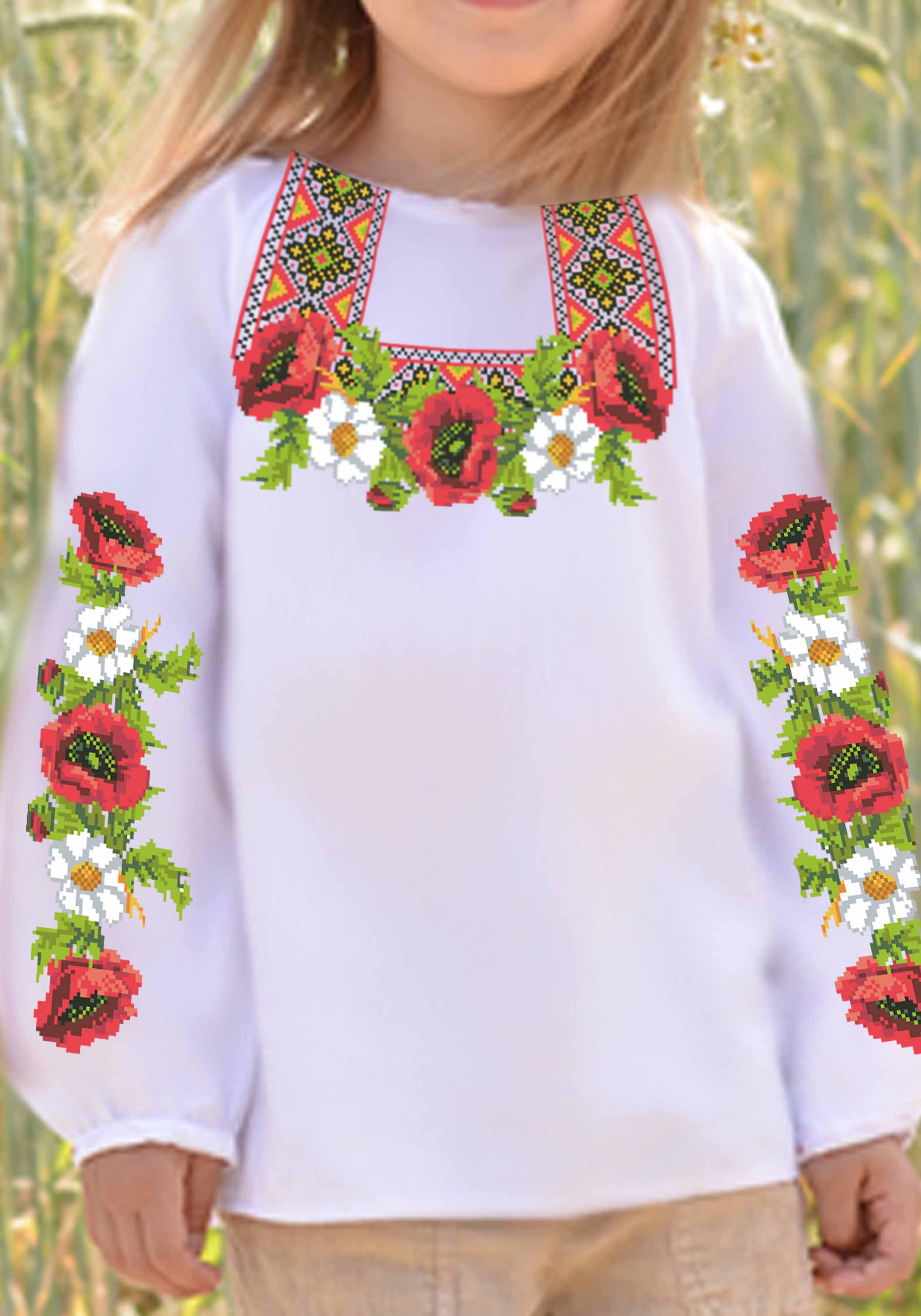 Заготовка для вышивки нитками/бисером для девочки домотканое полотно (СДД-5)