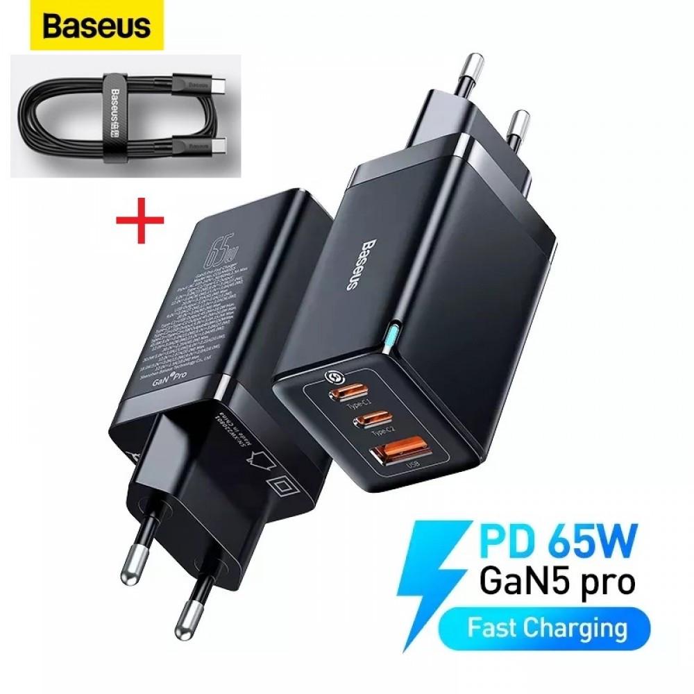 Зарядний пристрій мережевий BASEUS GaN5 Pro Fast Charger 2C/U 65W Black (25397369) - фото 11