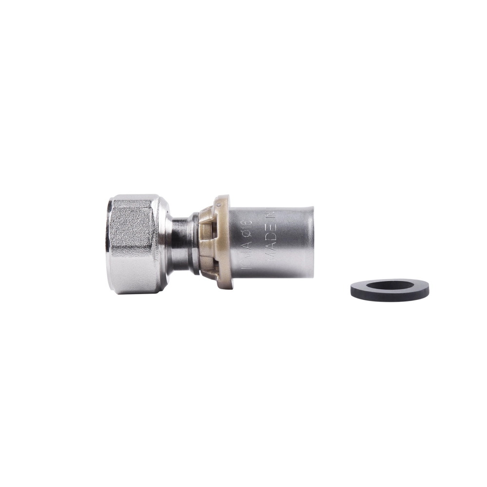 Переходник для обжима труб ICMA №416 с накидной гайкой плоское седло 1/2" В 16 мм (SD00007071) - фото 2