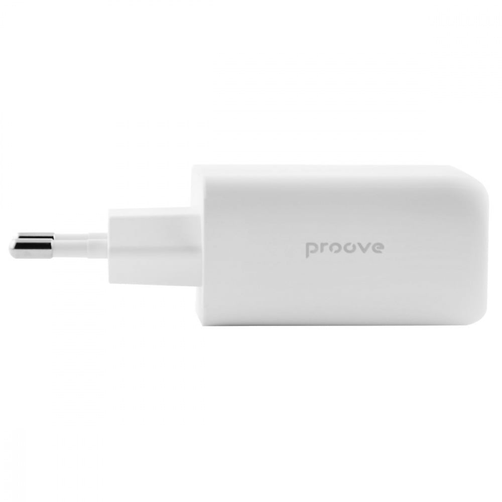 Зарядное устройство сетевое Proove Silicone Power 45 W Type-C + USB White - фото 4