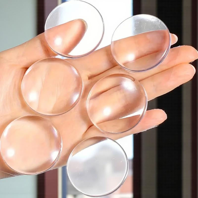 Стопор дверной силиконовый настенный круглый 6 шт. Прозрачный (79_1_1_1С) - фото 10