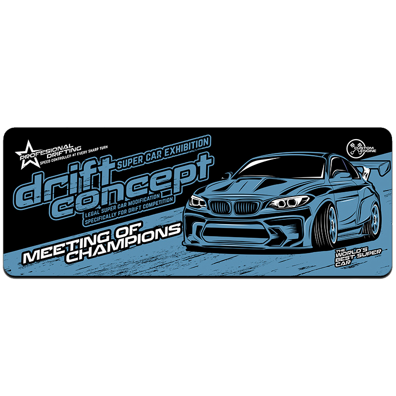 Килимок тканинний Drift concept з прошивкою 2х300x700 мм Темно-синій (YUT_V7826)