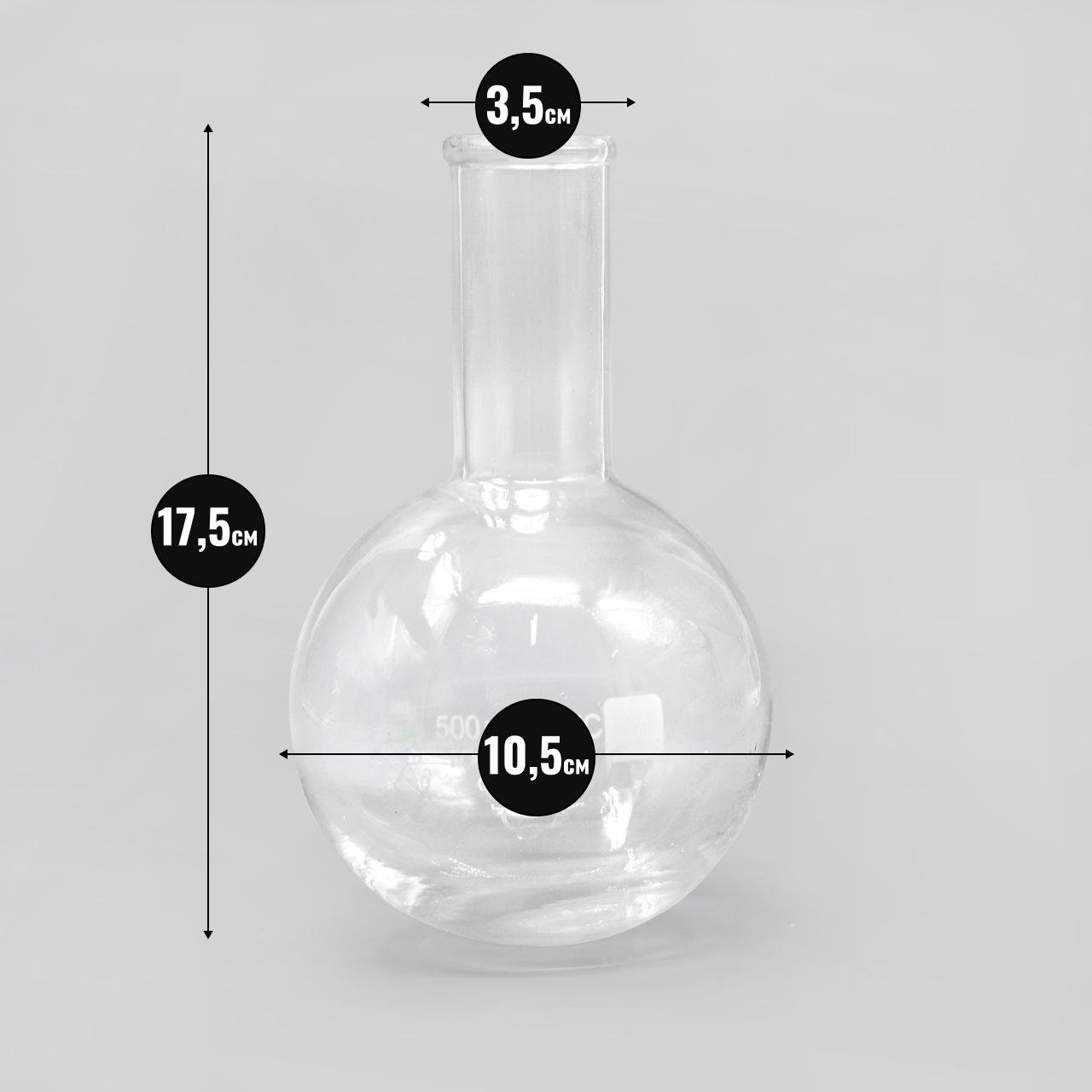 Колба круглодонна Klebrig 500 мл з циліндричною горловиною ТС (ЛО-01116) - фото 3