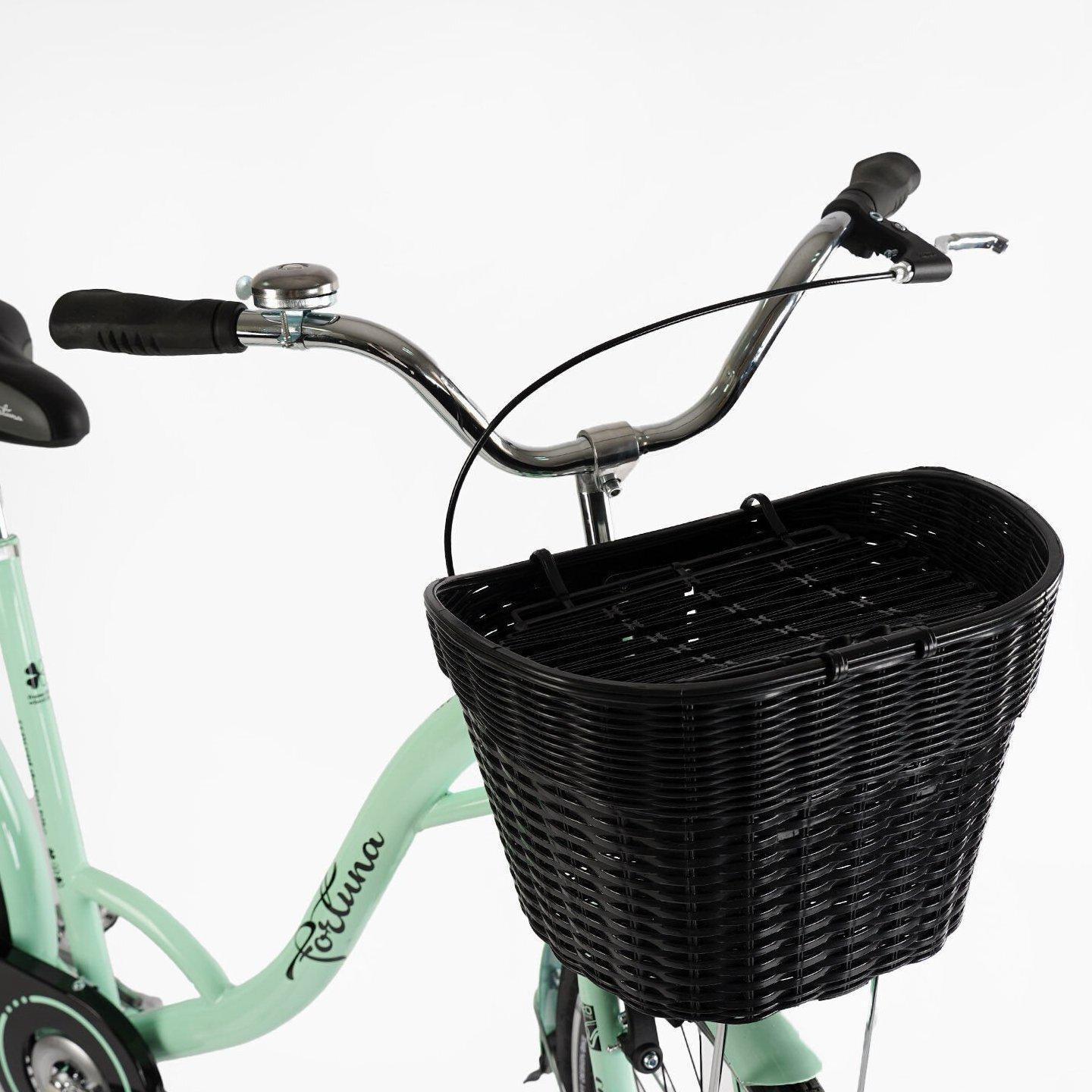 Велосипед городской Corso Fortuna с корзиной и багажником рама 20"/28" Бирюзовый - фото 5 Велосипед городской Corso Fortuna с корзиной и багажником рама 20"/28" Бирюзовый - фото 5