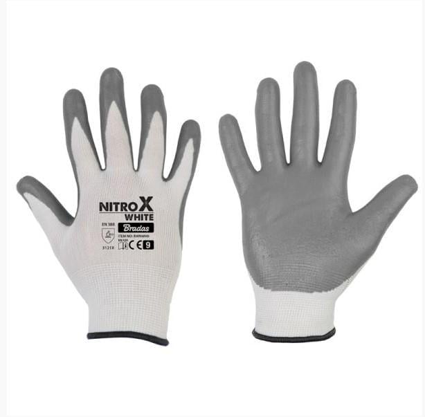 Перчатки защитные Bradas Nitrox нитрил р. 10 White (28874)