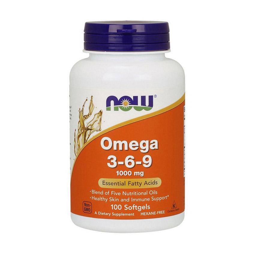 Омега 3-6-9 с маслом льна и примулы вечерней NOW Omega 3-6-9 1000 мг 100 мягких капс. Омега 3-6-9 с маслом льна и примулы вечерней NOW Omega 3-6-9 1000 мг 100 мягких капс.