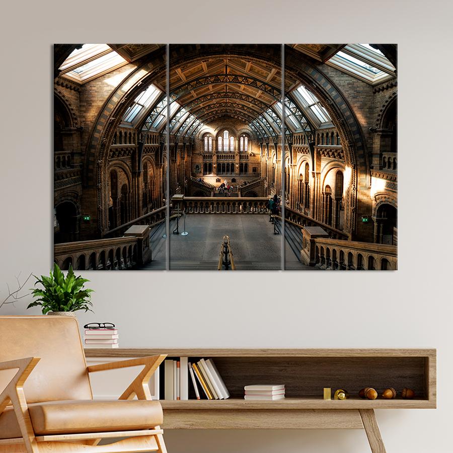 Картина город Внутри Музея естествознания в Лондоне 156x100 см (A652-3)