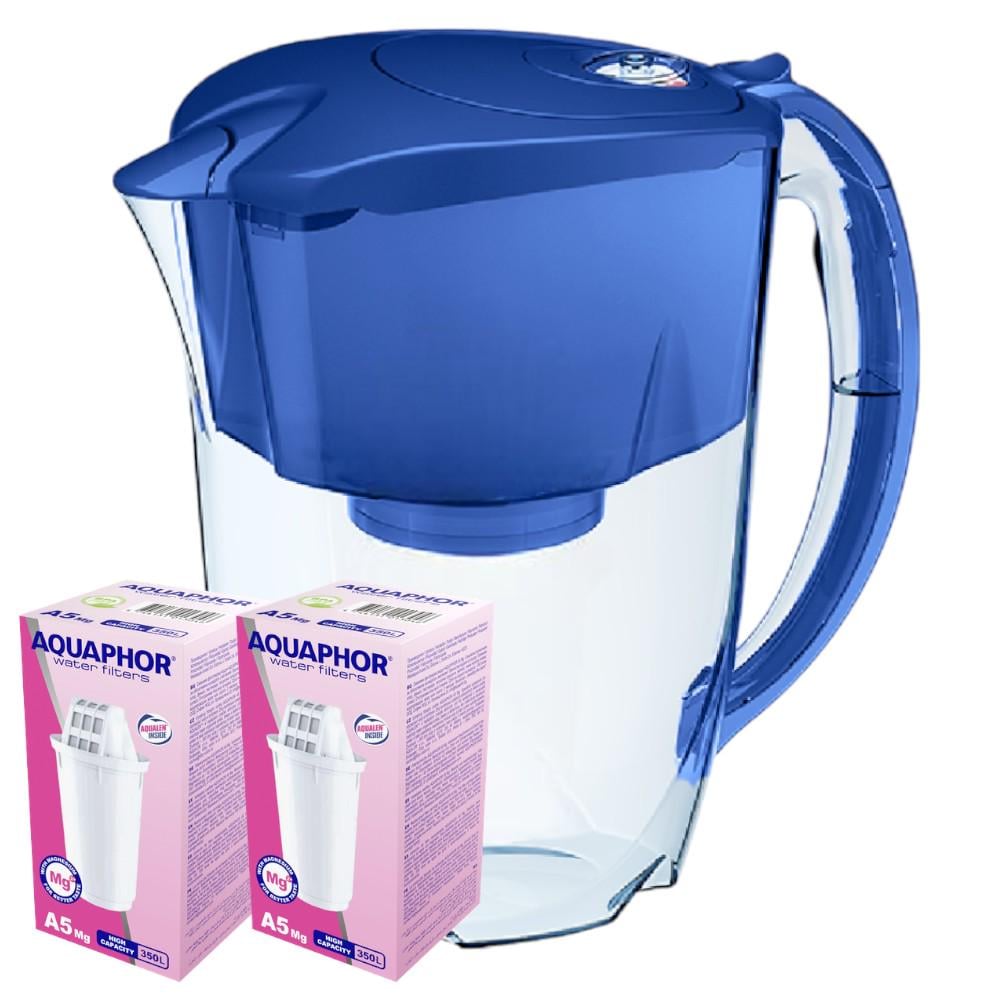 Фильтр-кувшин Аквафор Арктик с двумя модулями А5Mg Синий