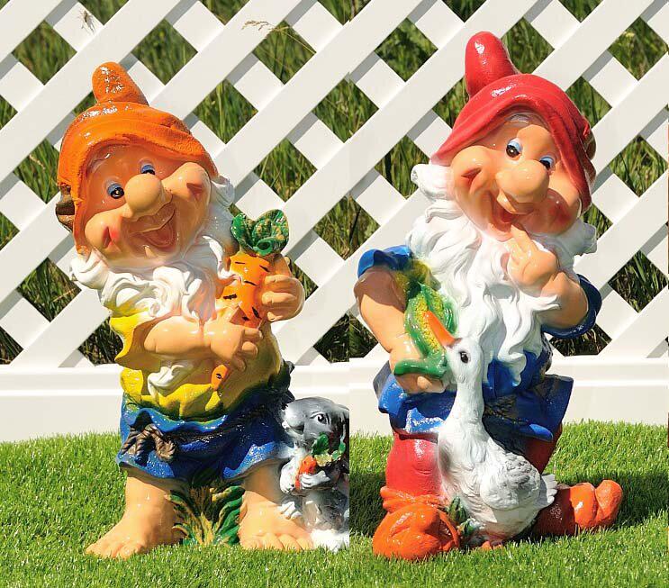 Садова фігура Гном з зайцем та гном з гусем (5.442-041.de)