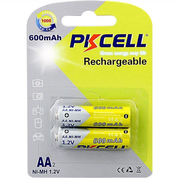 Акумулятор PKCELL Ni-MH AA600-2B AA 600 mAh 1,2V 2 шт. (8483) - фото 1