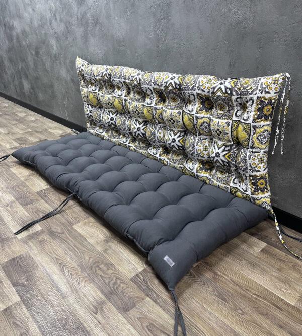 Подушка Comfort Home Abstraction yellow на поддоны/качели/каркасы/садовая мебель комбинированная 150х50х50 см