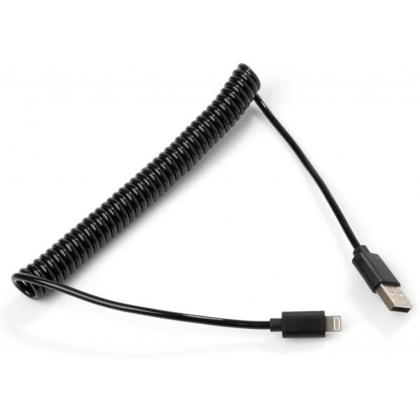 Кабель Vinga USB 2.0 AM to Lightning 1.8 m Spring Black (VCPDCLS1.8BK)