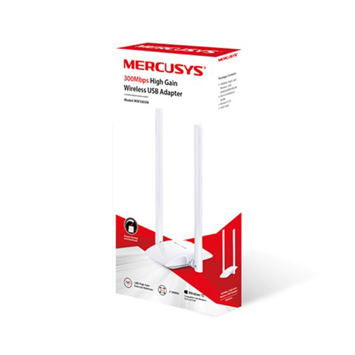 Адаптер Mercusys WI-FI MW300UH 300 Мбіт/с 2?4 ГГц White (554762) - фото 2