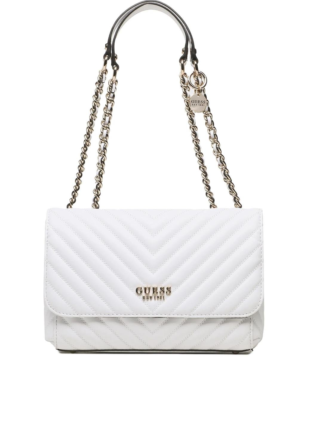 Сумка крос боді жіноча з еко шкіри Guess KEILLAH CONVERTIBLE XBODY FLAP HWQG8690210-WHI Білий