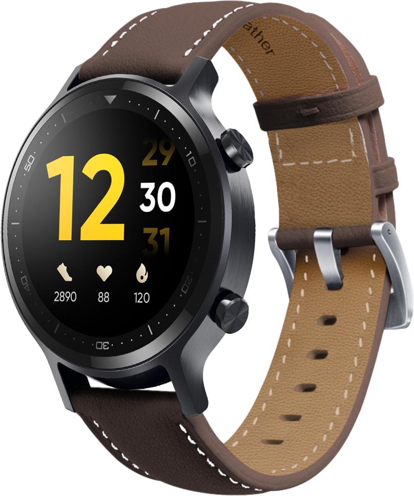 Ремешок кожаный Folsa для Realme Watch S Dark Brown (31564-05) - фото 1 Ремешок кожаный Folsa для Realme Watch S Dark Brown (31564-05) - фото 1