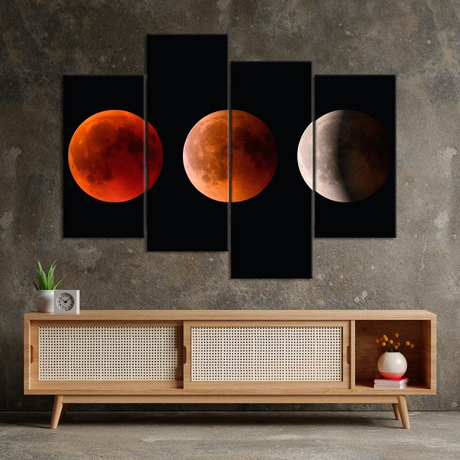 Картина космос Кровавая Луна 129x90 см (A1279-4)