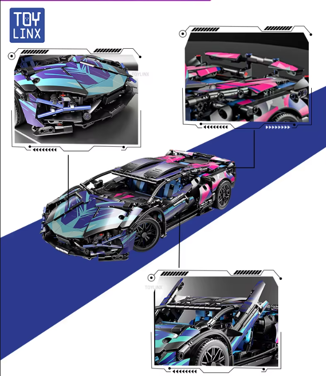 Конструктор Техник Ламборджини суперкар 1314 дет. масштаб 1:14 - фото 3