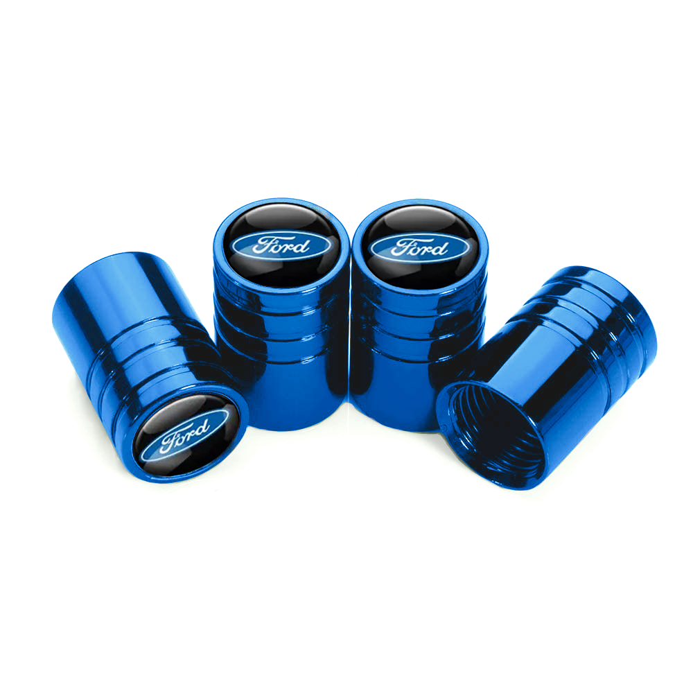 Набір ковпачків на ніпель SUNROZ Caps для автомобіля Ford Long 4 шт. Blue (A67573)