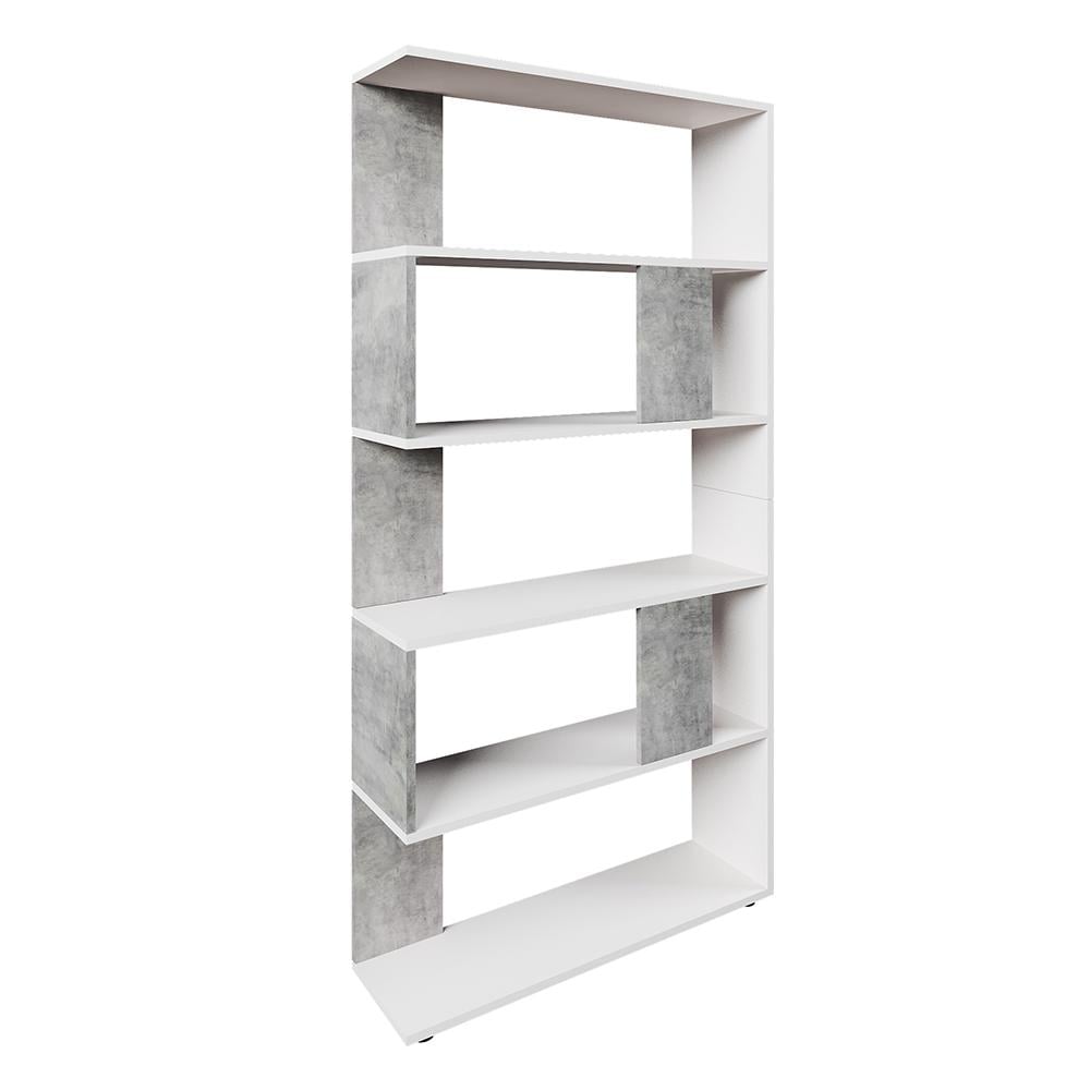 Стелаж открытый 80x163 5 полок Vicco Белый/Бетон
