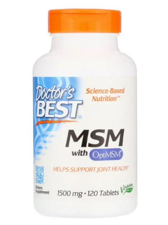 Препарат для суглобів та зв'язок Doctor's Best MSM 1500 мг 120 Tabs (DRB-00097) - фото 1