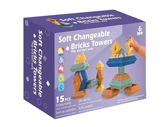 Конструктор сенсорний 1189 гумові елементи 15 деталей Конструктор сенсорний 1189 гумові елементи 15 деталей