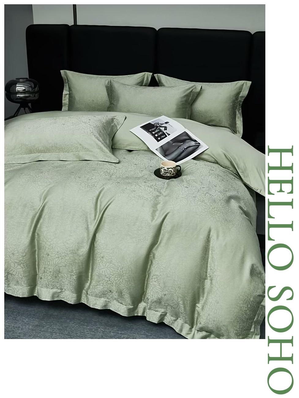 Комплект постельного белья Soho Евро Boutique 200x230 см Flowers Olive (UG-A130094) - фото 2