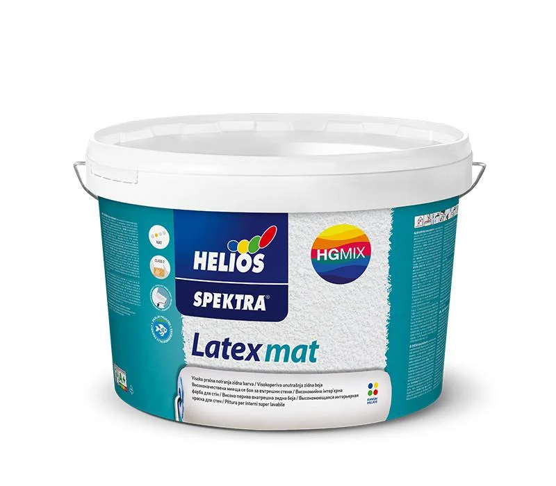 Краска интерьерная латексная Helios SPEKTRA LATEX МАТТ полуматовая В1 2 л Белый (2493674255)