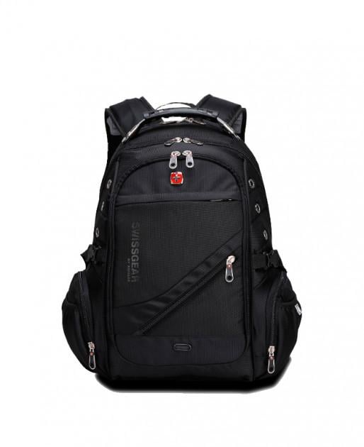 Универсальный рюкзак городской Swissgear Men Bag 8810 39 л 17" с USB и дождевиком Черный (33476) - фото 1