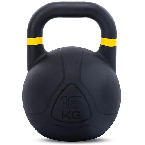 Гиря змагальна цільна LiveUp LP8044-16 чавунна пофарбована 16 кг Чорний (31492953)