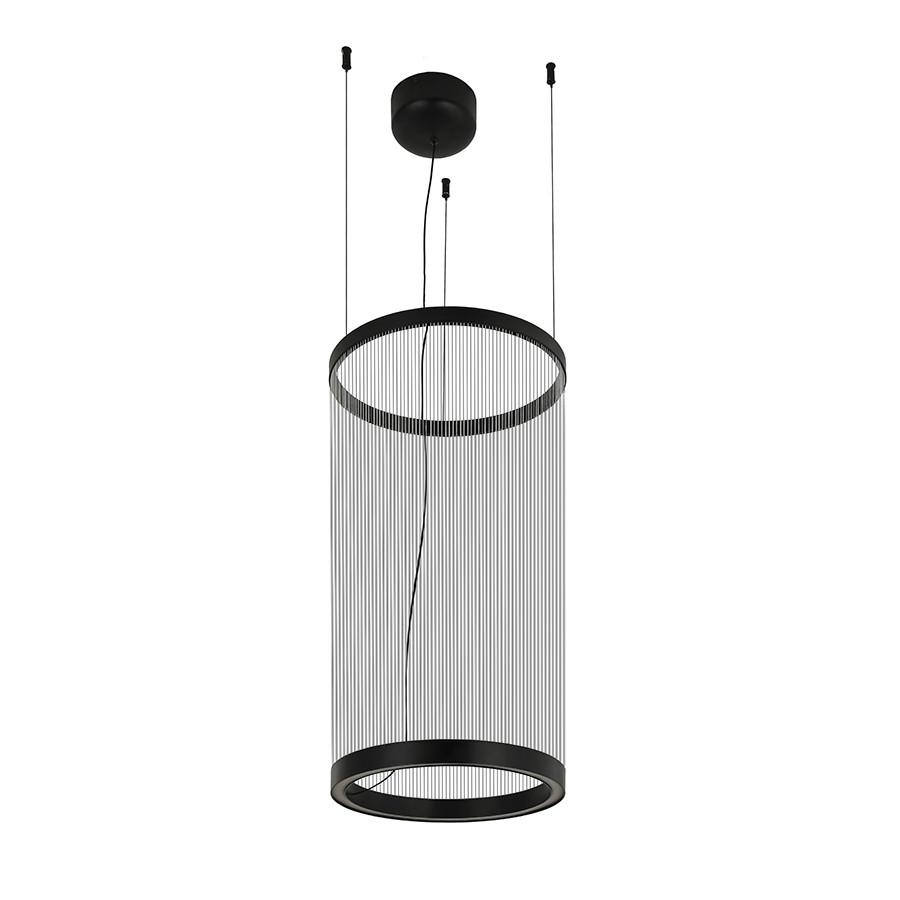 Люстра LED подвесная 792D1330 370х730 28W Черный/Серебряный
