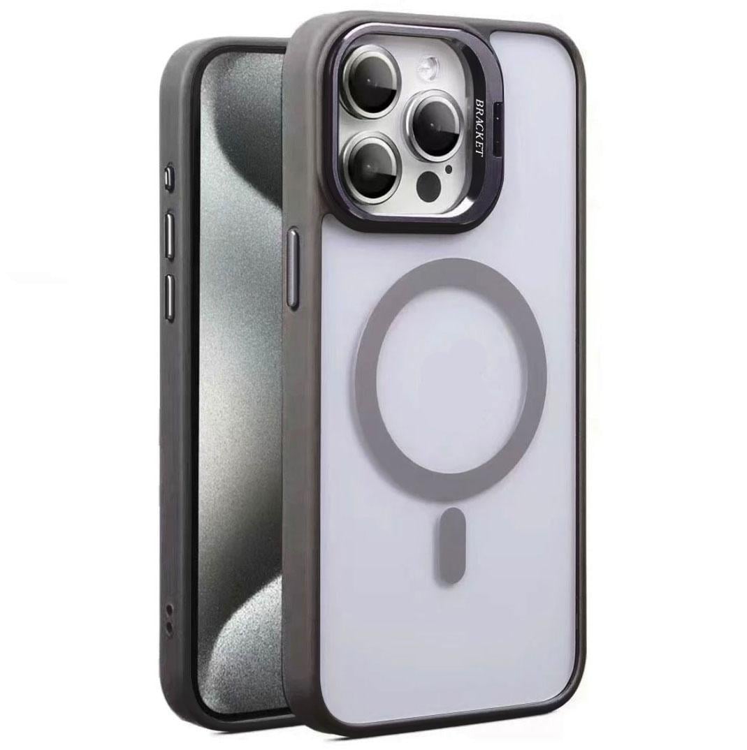 Чехол Primo Support MagSafe для iPhone 15 Pro Max с защитой камер - Grey