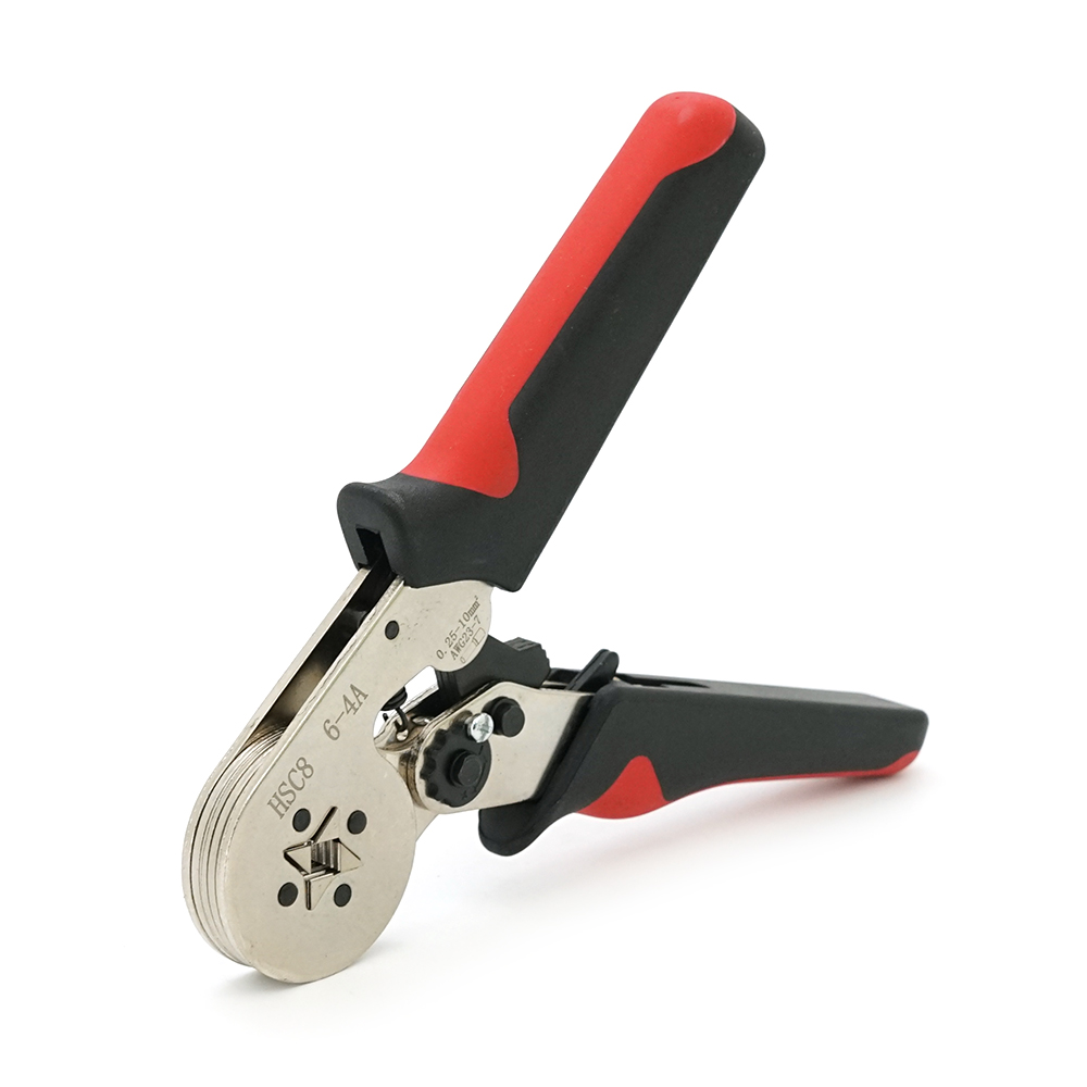 Інструмент обтискний HSC8 6 4A для клем 025 10 мм Чорно-червоний (YUT_V11028)