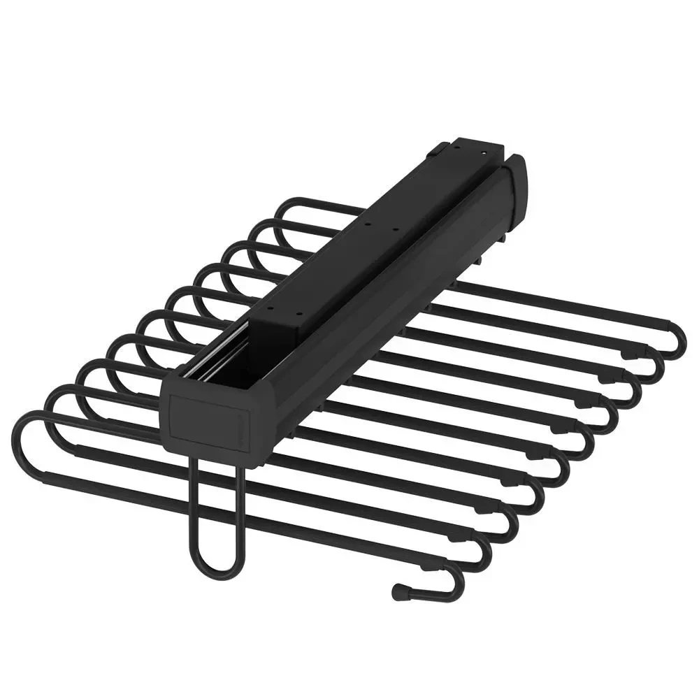 Брючница Starax S-6722-A выдвижная верхнего крепления одинарная 400 мм Антрацит (S-6772)