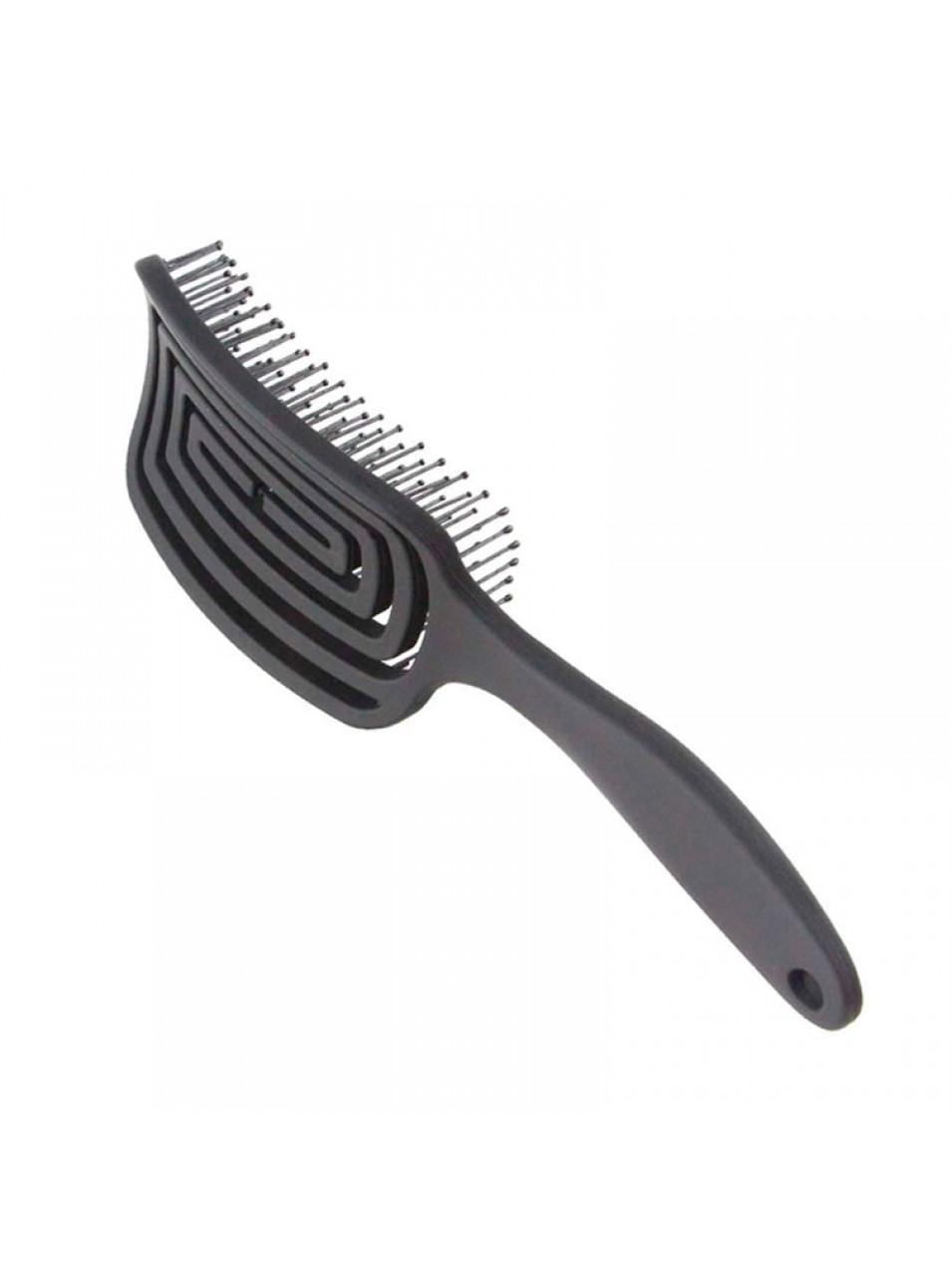 Щетка продувная для распутывания и укладки волос феном прямоугольная Черный (2622998282) - фото 3 Щетка продувная для распутывания и укладки волос феном прямоугольная Черный (2622998282) - фото 3
