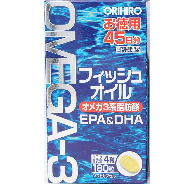 Омега 3 Orihiro EPA & DHA Omega-3 455 мг 180 Caps