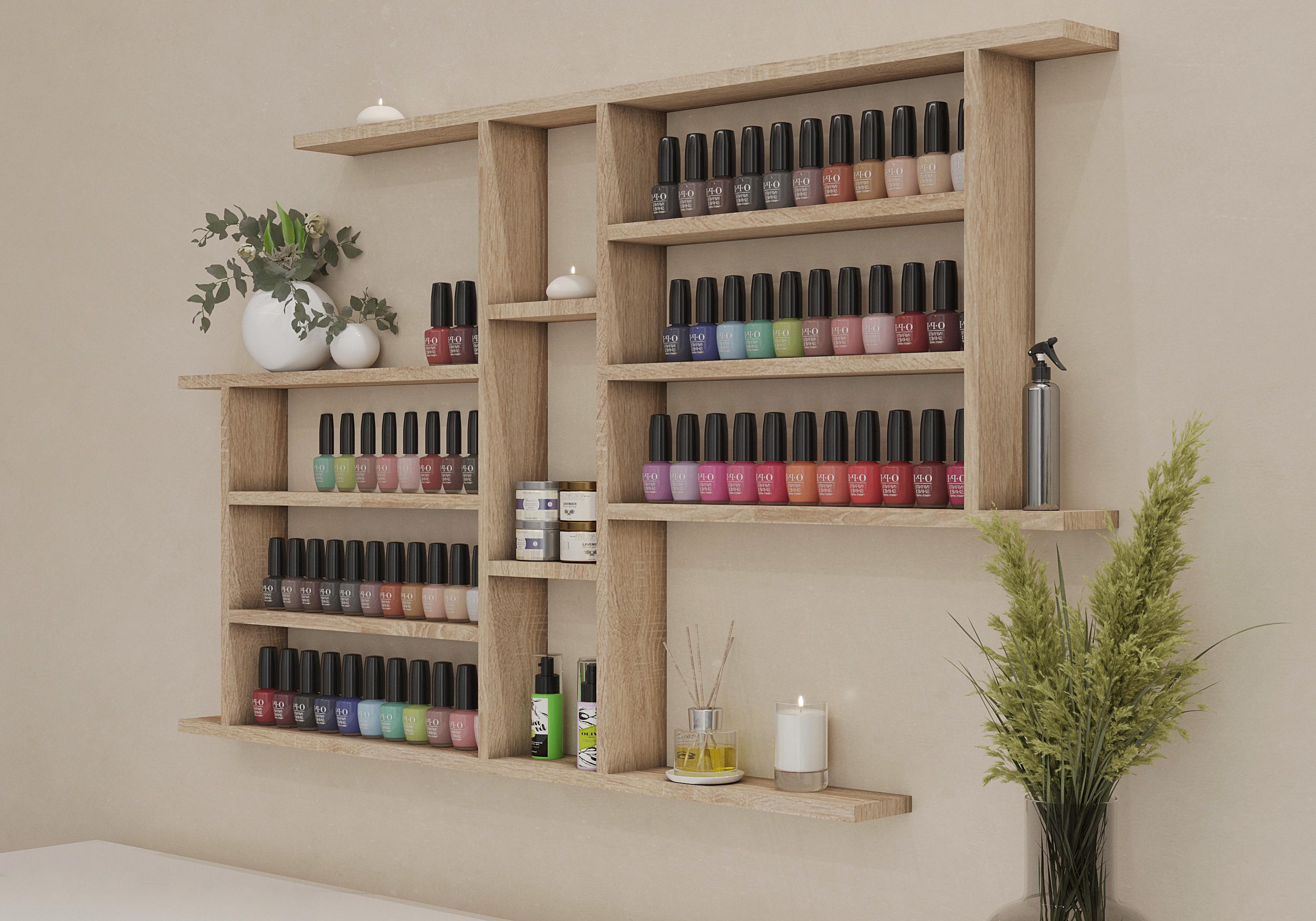 Полиця вузька навісна для гель-лаків Дуб сонома - фото 1