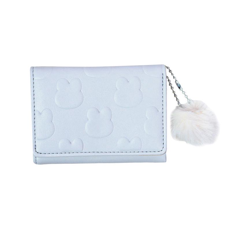 Кошелек женский Eastern Star C325-44 Кролики для карточек с пушистым брелком Light Blue (25713765)