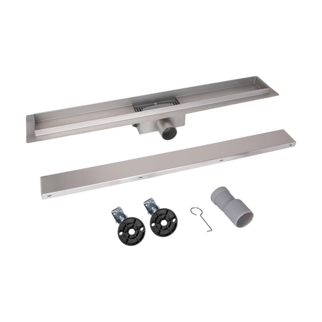 Трап для душу Qtap Taurus Tile400 із нержавіючої сталі під плитку лінійний із сухим затвором 40 см (Qttautile400) - фото 5 Трап для душу Qtap Taurus Tile400 із нержавіючої сталі під плитку лінійний із сухим затвором 40 см (Qttautile400) - фото 5