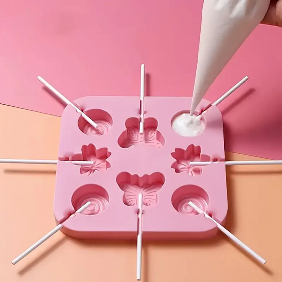 Форма силиконовая с 8 отверстиями для сладостей Розовый (SAM-19182) - фото 4 Форма силиконовая с 8 отверстиями для сладостей Розовый (SAM-19182) - фото 4