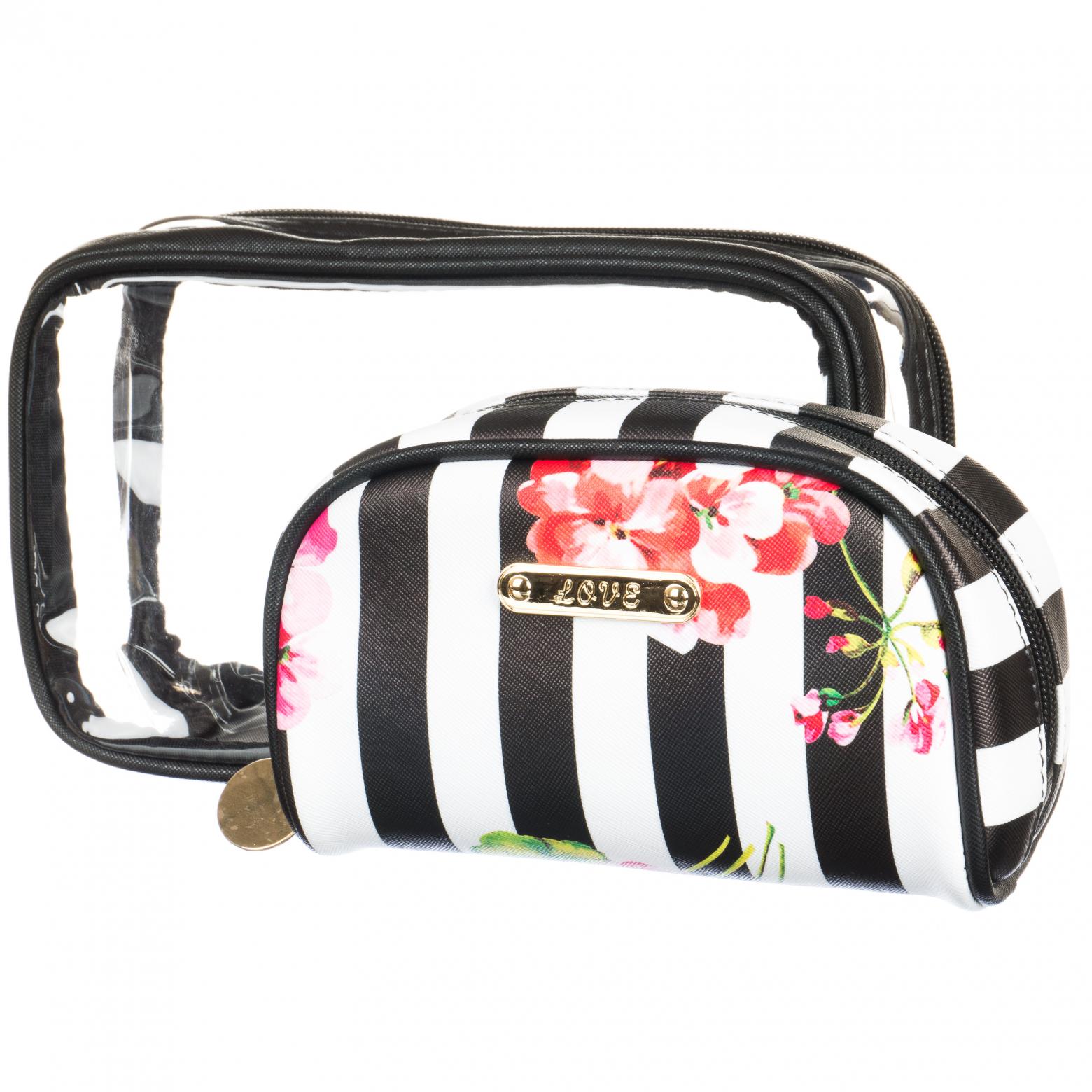 Набор косметичек Elisey Герань из эко кожи на молнии 2 шт. (116-81-008LL)