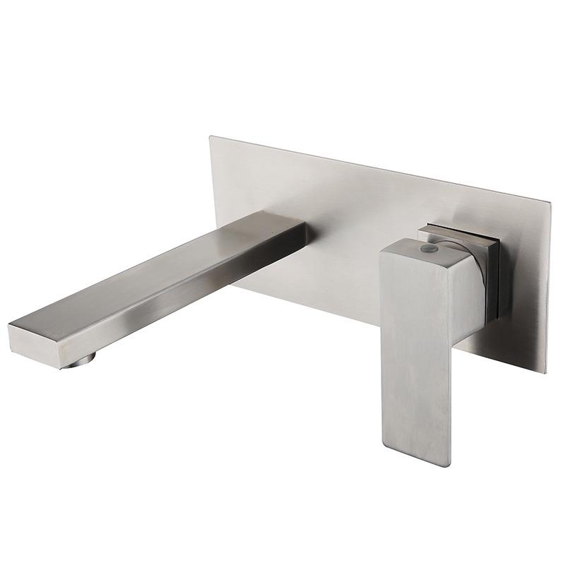 Смеситель для умывальника Wezer PRO10A-02 настенный однорычажный Сатин (157862)